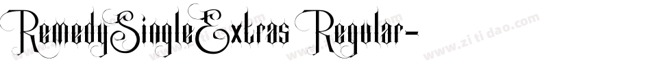 RemedySingleExtras Regular字体转换